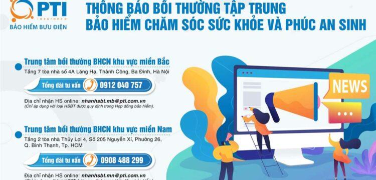 Thông báo bồi thường tập trung bảo hiểm Chăm sóc sức khỏe và Phúc An Sinh